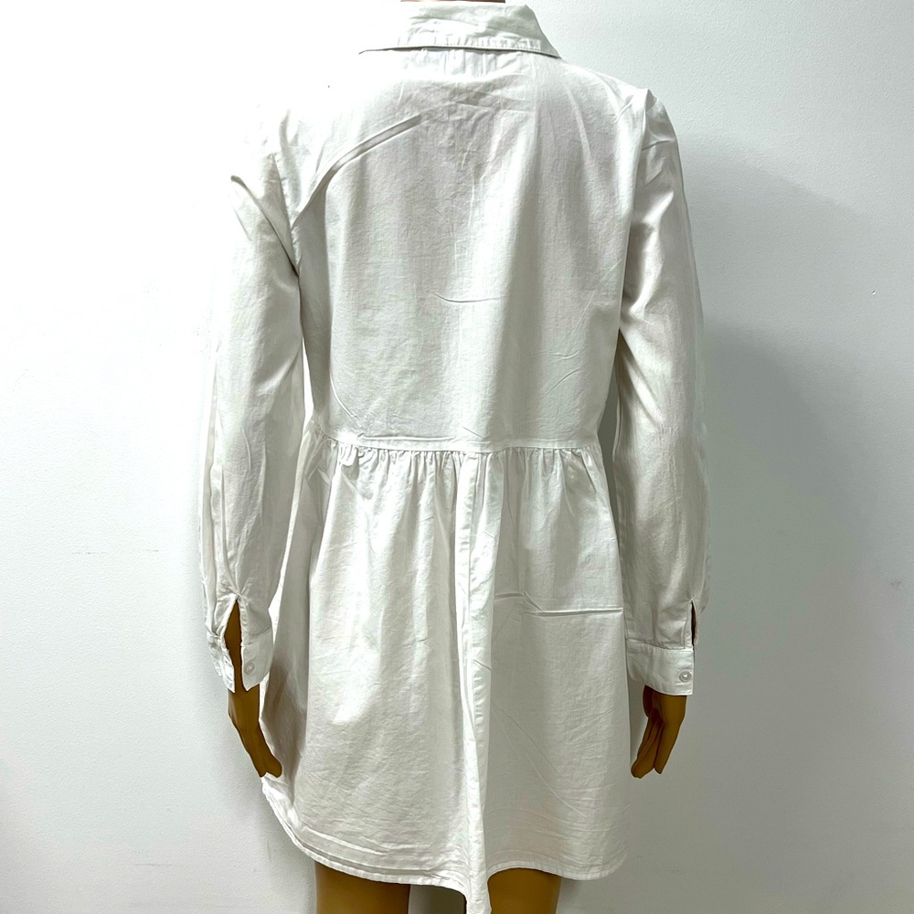 ASOS Womens White Button Down Shift Dress Cotton Size 8 - 10 Brand New - Picture 6 of 8